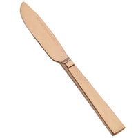 Bon Chef S3713RG Roman 6 7/8 inch 13/0 Stainless Steel Extra Heavy Weight Rose Gold Butter Knife - 12/Case