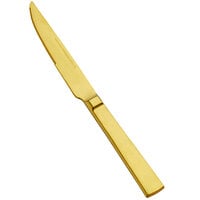 Bon Chef S3715GM Roman 9 1/2" 13/0 Stainless Steel Extra Heavy Weight Matte Gold Steak Knife - 12/Case