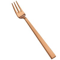 Bon Chef S3708RGM Roman 6 1/4" 18/10 Stainless Steel Extra Heavy Weight Matte Rose Gold Oyster / Cocktail Fork - 12/Case