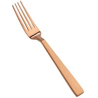 Bon Chef S3706RGM Roman 8 1/8" 18/10 Stainless Steel Extra Heavy Weight Matte Rose Gold European Dinner Fork - 12/Case