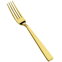 Bon Chef S3707G Roman 7 1/8" 18/10 Stainless Steel Extra Heavy Weight Gold Salad / Dessert Fork - 12/Case