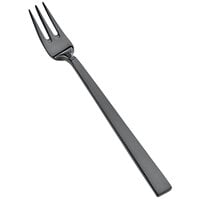 Bon Chef S3708B Roman 6 1/4 inch 18/10 Stainless Steel Extra Heavy Weight Black Oyster / Cocktail Fork - 12/Case