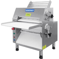Somerset CDR-1550M 15 inch Countertop Two Stage Dough Sheeter with Metallic Rollers - 120V, 1/2 hp