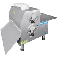 Somerset CDR-1500M 15 inch Countertop Two Stage Side-Operated Dough Sheeter with Metallic Rollers - 120V, 1/2 hp