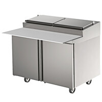 Delfield D4496RP 96 inch Six Drawer Refrigerated Pizza Prep Table with Raised Rail