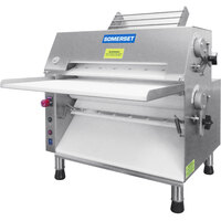 Somerset CDR-2000M 20 inch Countertop Two Stage Dough Sheeter with Metallic Rollers - 120V, 3/4 hp