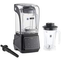 AvaMix Apex HBX20002J 64 oz. 3 1/2 hp Programmable Commercial Blender with Touchpad, Sound Enclosure, and Two Jars - 120V
