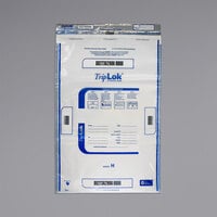 Controltek USA 585059 TripLok Clear 19 inch x 28 inch Tamper-Evident Cash Deposit Bag - 50/Pack