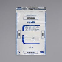 Controltek USA 585059 TripLok Clear 19" x 28" Tamper-Evident Cash Deposit Bag - 50/Pack