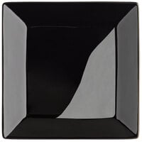 Acopa 7 inch Glossy Black Square Stoneware Plate - 36/Case