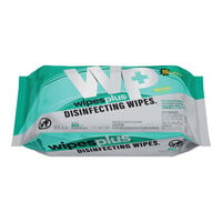 WipesPlus 7 inch x 8 inch 80-Count Lemon Scent Alcohol-Free Surface Disinfecting Wipe Softpack