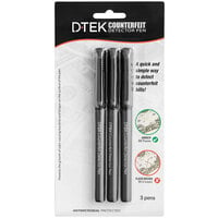 Controltek USA 560191 DTEK Counterfeit Detector Pen - 3/Pack