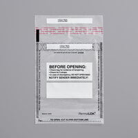 Controltek USA 585011 PermaLok 4 3/4 inch x 8 inch Tamper-Evident 500 Bill / 5 Strap Deposit Bag - 1000/Case