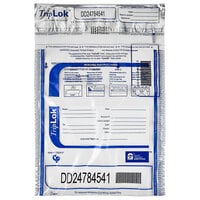 Controltek USA 585030 TripLok Clear 9 inch x 12 inch Tamper-Evident Cash Deposit Bag with Pocket - 100/Pack