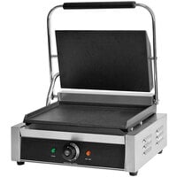 Global Solutions by Nemco GS1620 Panini / Sandwich Grill with Smooth Plates - 13" x 8 1/2" Cooking Surface - 120V, 1750W