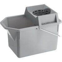 Rubbermaid FG619400STL 15 Qt. Gray Pail and Mop Strainer Combo