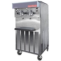 SaniServ 824 AIR 40 Qt. Air Cooled Dual Soft Serve Ice Cream / Shake Machine with 2 Hoppers - 208/230V