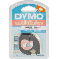 DYMO 91330 LetraTag 1/2 inch x 13' White Paper Label Tape