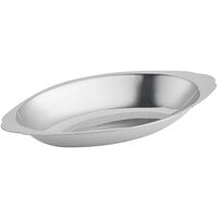 Vollrath 47428 8 oz. Mirror-Finished Stainless Steel Oval Au Gratin Dish