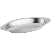 Vollrath 47425 15 oz. Mirror-Finished Stainless Steel Oval Au Gratin Dish
