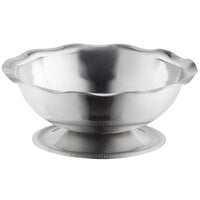 Vollrath 48015 5 oz. Mirror-Finished Stainless Steel Round Paneled Sherbet Dish