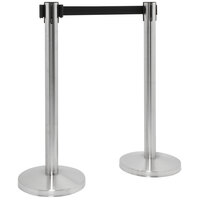 American Metalcraft RSRTLWCH 37" Stainless Steel Stanchion Set with 83" Belt and 2 Posts