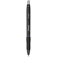 Sharpie 2096187 S-Gel Blue Ink with Black Barrel 1.0mm Retractable Gel Pen - 12/Pack