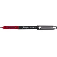 Sharpie 2101304 Roller Red Ink with Black Barrel 0.7mm Roller Ball Stick Pen - 12/Pack