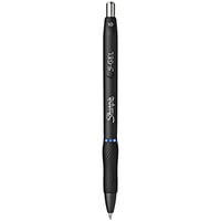 Sharpie 2096127 S-Gel Blue Ink with Black Barrel 1.0mm Retractable Gel Pen - 36/Pack