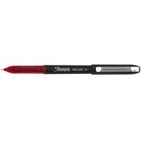 Sharpie 2093226 Roller Red Ink with Black Barrel 0.5mm Roller Ball Stick Pen - 12/Pack