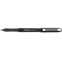 Sharpie 2101305 Roller Black Ink with Black Barrel 0.7mm Roller Ball Stick Pen - 12/Pack