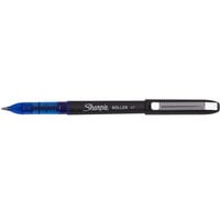 Sharpie 2101306 Roller Blue Ink with Black Barrel 0.7mm Roller Ball Stick Pen - 12/Pack