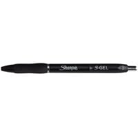 Sharpie 2096145 S-Gel Black Ink with Black Barrel 0.5mm Retractable Gel Pen - 12/Pack