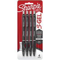 Sharpie 2101305 Roller Black Ink with Black Barrel 0.7mm Roller Ball Stick  Pen - 12/Pack