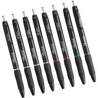 Sharpie 2096148 S-Gel Assorted Ink with Black Barrel 0.7mm Retractable Gel Pen - 8/Pack