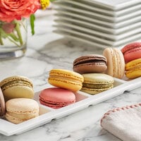 White Toque French Signature Assorted Macarons - 105/Case