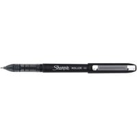 Sharpie 2093225 Roller Black Ink with Black Barrel 0.5mm Roller Ball Stick Pen - 12/Pack