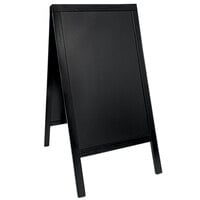 American Metalcraft SBSBL120 27 1/4 inch x 49 1/4 inch Black Double-Sided A-Frame Chalkboard