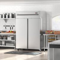 Avantco Z2-F-WMS 54 inch KitchenDash WiFi-Enabled Solid Door Stainless Steel Reach-In Freezer