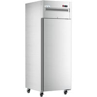 Avantco Z1-F-WMS 29 inch KitchenDash WiFi-Enabled Solid Door Stainless Steel Reach-In Freezer