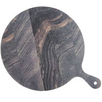 Tablecraft 10016 Barnwood 12 1/2" Round Faux Wood Melamine Serving Paddle