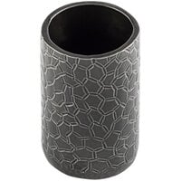 Tablecraft 10739 Crackle Round Black Aluminum Sugar Tube Holder