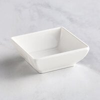 Tablecraft 10316W 2.5 oz. Square White Mini Melamine Bowl