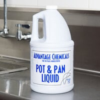 Advantage Chemicals 1 gallon / 128 oz. Concentrated Pot & Pan Liquid Detergent - 4/Case