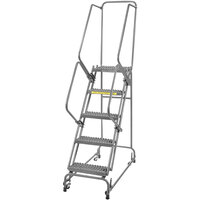 Ballymore 5-Step Rolling Ladder with Handrail, Spring Loaded Casters, and 16 inch Wide Steps FSH518