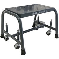 Ballymore 1-Step Rolling Ladder with Spring Loaded Casters and 24 inch Wide Step 126