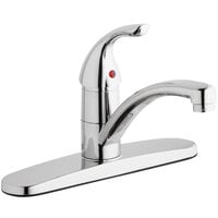 Elkay LK1000CR Everyday Deck Mount Chrome Kitchen Faucet with Lever Handle and Deck Plate