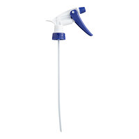 Lavex 9" Adjustable Blue Plastic Spray Bottle Trigger