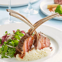 Strauss 24-25 oz. Australian Grass-Fed Frenched Lamb Rack - 12/Case