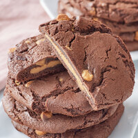 Rich's 3 oz. Specialty Preformed Reese's® Peanut Butter Filled Chocolate Cookie Dough - 84/Case